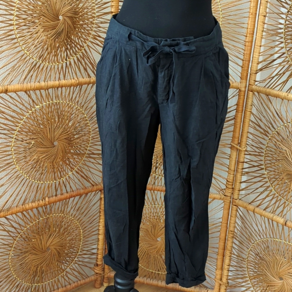 free people cotton cropped pants size 8